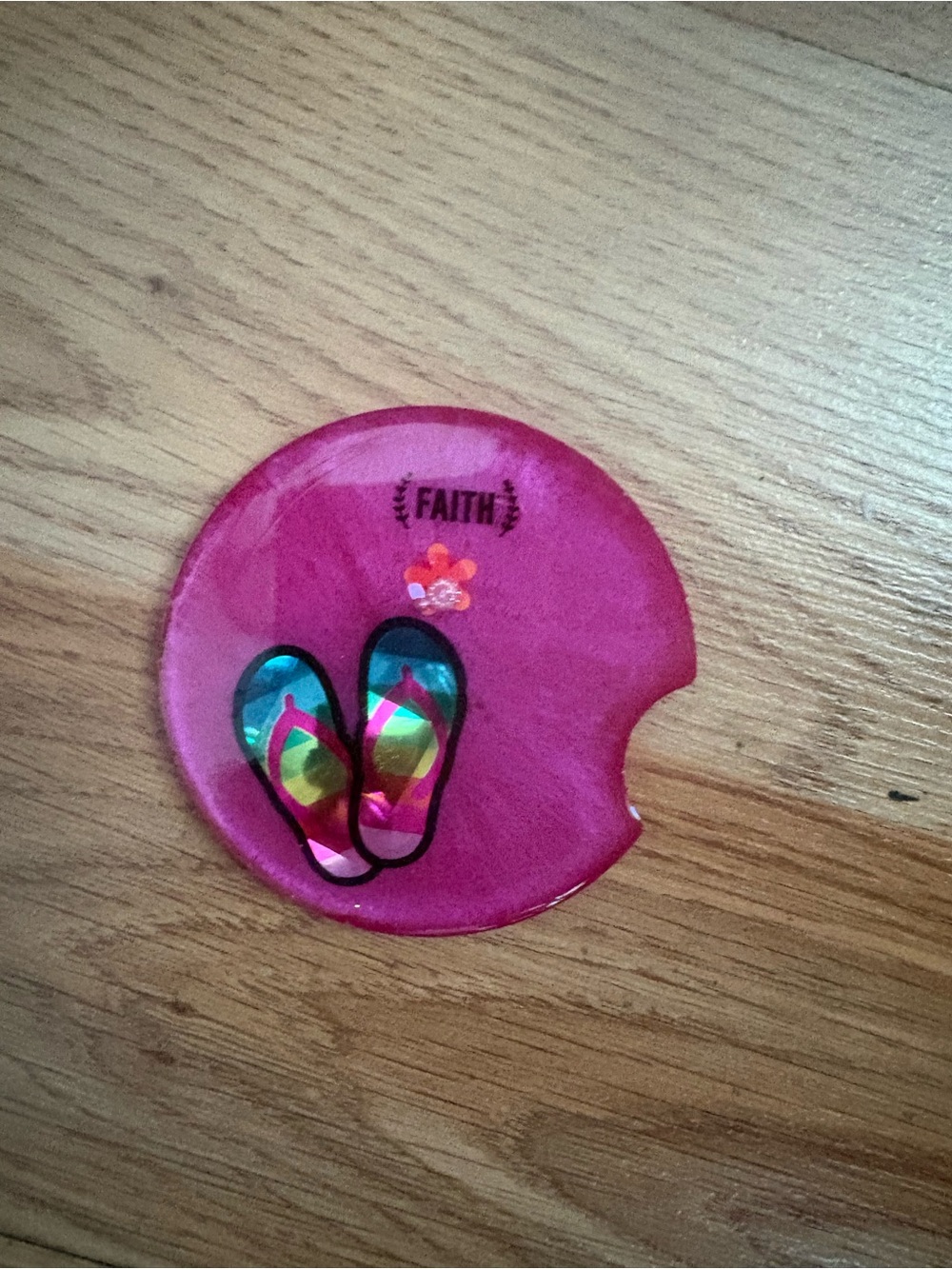 Pink Flip-Flop Car Cup Holder Accessory